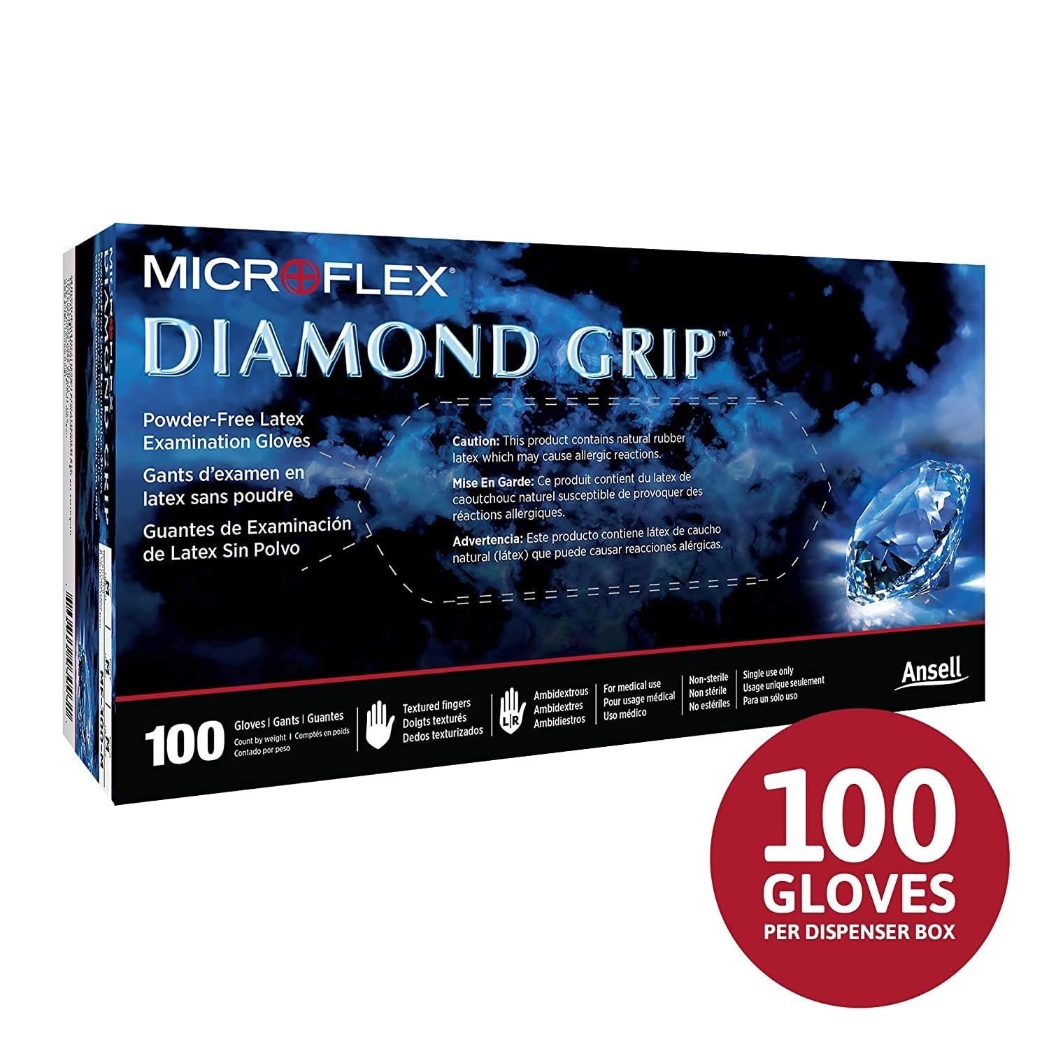 (In-Stock) Latex Gloves | Microflex Diamond Grip (6 Mil) - GloveSaver.com
