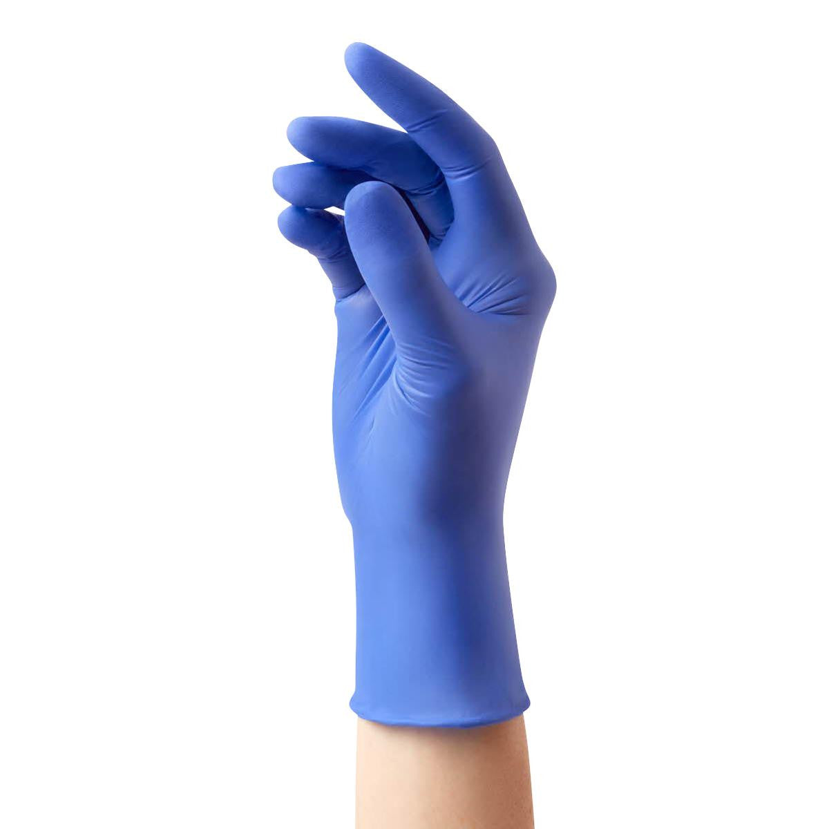 Medline SensiCare Silk Dark Blue Nitrile Exam Gloves, 3.5 mil, 2500 per case - GloveSaver.com