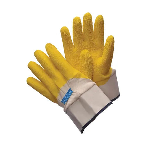 Yellow Crinkle Latex Gloves 96-5415 - GloveSaver.com