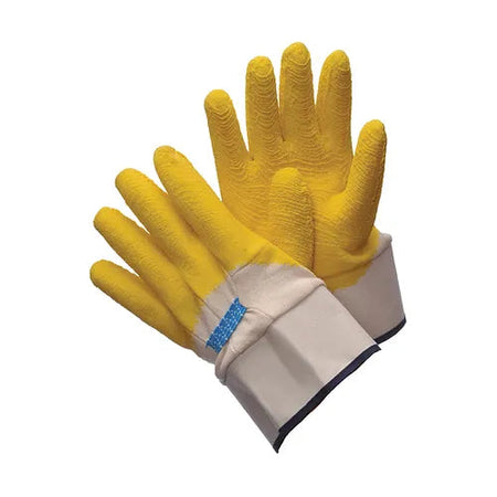 Yellow Crinkle Latex Gloves 96-5415 - GloveSaver.com