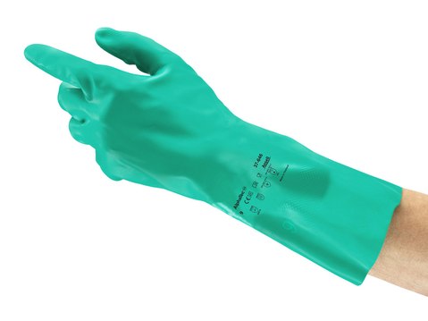 AlphaTec, 37-646, Nitrile, chemical-resistant gloves, industrial chemical resistant gloves, bulk chemical resistant gloves, 144 pairs per case, case pack gloves, GloveSaver.com