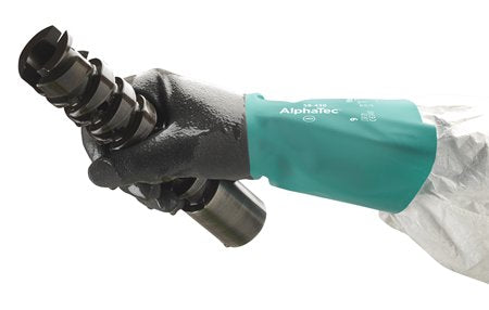 AlphaTec, 58-430, Nitrile, chemical-resistant gloves, industrial chemical resistant gloves, bulk chemical resistant gloves, 144 pairs per case, case pack gloves, GloveSaver.com