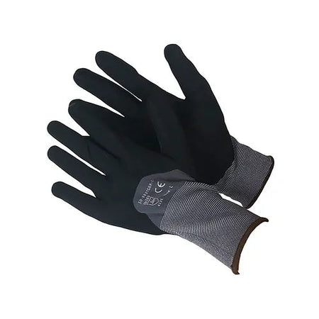 15 Gauge Grey Nylon & Spandex Shell with Nitrile Coating 50-8837GBK - GloveSaver.com