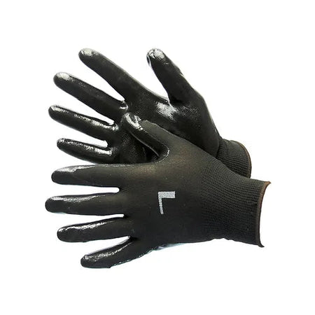 Black Polyester Shell with Black Nitrile Coating 50-8839PBK - GloveSaver.com