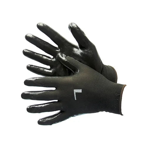 Black Polyester Shell with Black Nitrile Coating 50-8839PBK - GloveSaver.com