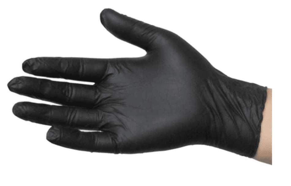 (In-Stock) SkinTX Powder-Free Black Latex Gloves (6 Mil)