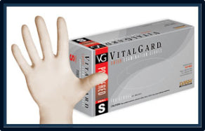 Dash Vitalgard Lightly Powdered Latex Exam Gloves