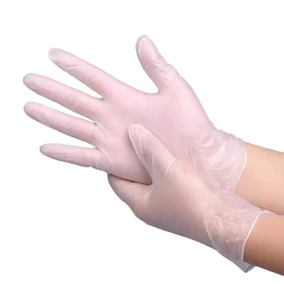 2X Clear Nitrile Gloves
